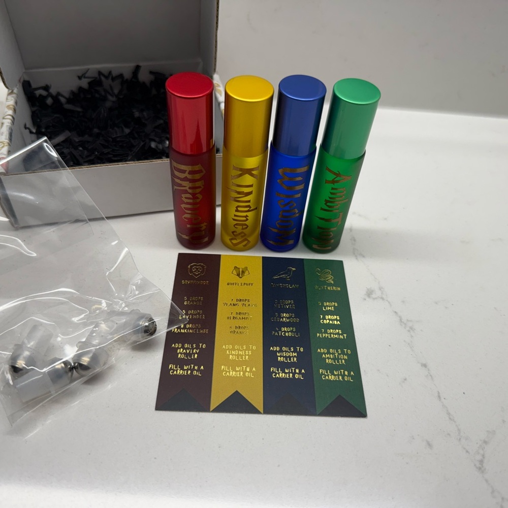 Harry Potter Themed DIY Essential Oil Roller Set